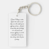 Göttliche Barmherzigkeit Schlüsselanhänger (Rückseite)