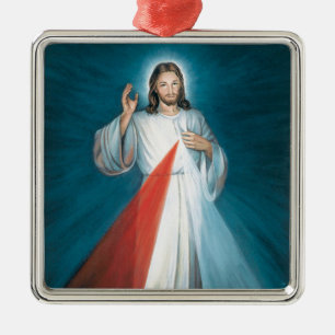 göttliche Barmherzigkeit Silbernes Ornament