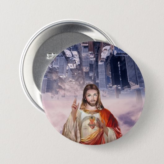 Göttliche Barmherzigkeit, St. Faustina, Jesus, dem Button (Vorne & Hinten)