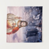 Göttliche Barmherzigkeit, St. Faustina, Jesus, dem Wandteppich (Vorderseite (Horizontal))