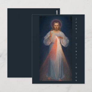 Göttliche Barmherzigkeit von Kazimierowski Eugene Postkarte