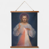Göttliche Barmherzigkeit von Kazimierowski Eugene Wandteppich Mit Holzrahmen (Vorderseite)