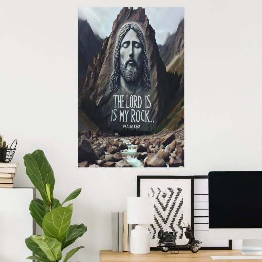 Göttliche Begegnung: Jesus auf dem Berg Poster (Heimbüro)