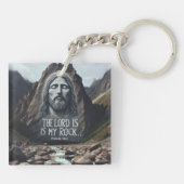 Göttliche Begegnung: Jesus auf dem Berg Schlüsselanhänger (Rückseite)