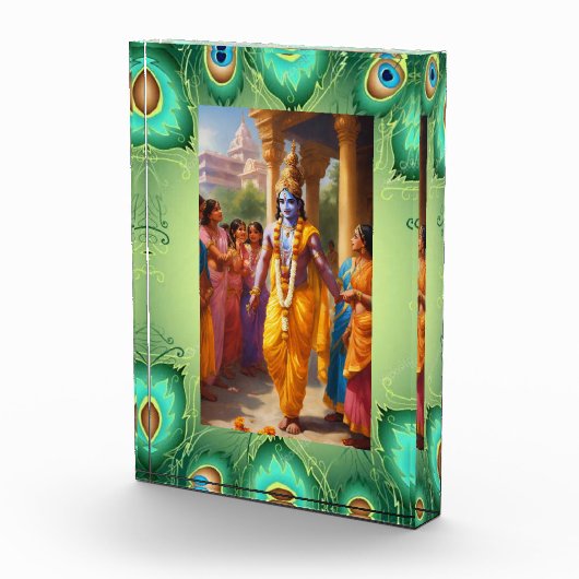 Göttliche Begegnung: Lord Krishnas morgendlicher A Fotoblock (Rechts)