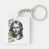 Göttliche Bitte: Lass mich deine Wege kennen, o He Schlüsselanhänger (Rückseite)