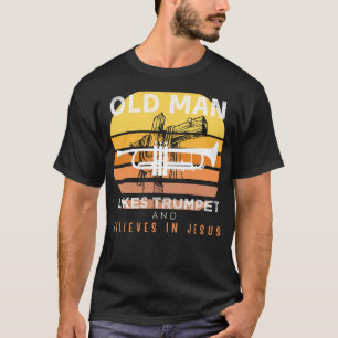 Göttliche Brass: Grumpische Alte Mans Jesus klingt T-Shirt