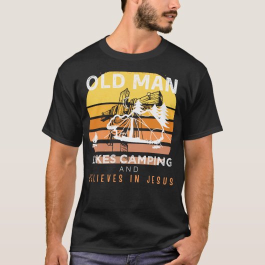 Göttliche Campers Solace: Grumpy Old Mans Jesus Ad T-Shirt (Vorderseite)