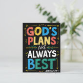 Göttliche Designs Gods-Pläne sind immer die besten Postkarte (Stehend Vorderseite)