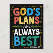Göttliche Designs Gods-Pläne sind immer die besten Postkarte (Vorderseite)