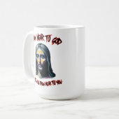 Göttliche Einladung: Zeichn in der Nähe Gottes Kaffeetasse (Vorderseite Links)