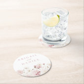 Göttliche Eleganz: Blush Garden Hochzeit der Blume Runder Pappuntersetzer (Vor Ort)