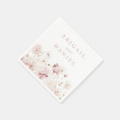 Göttliche Eleganz: Blush Garden Hochzeit der Blume Serviette (Ecke)