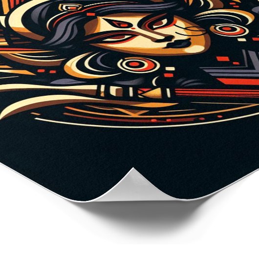 Göttliche Energie - Abstrakte Durga Poster (Ecke)