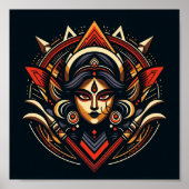 Göttliche Energie - Abstrakte Durga Poster (Vorne)