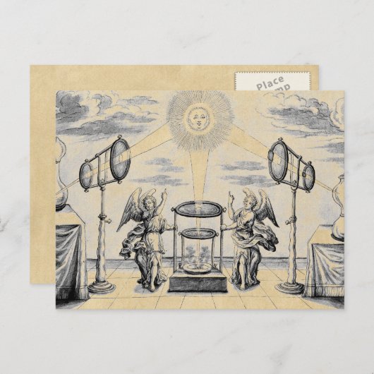 Göttliche Engel der Alchemie Postkarte (Vorne/Hinten)
