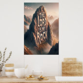 Göttliche Erklärung: Der Herr ist mein Stein Poster (Küche)