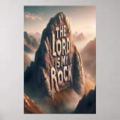 Göttliche Erklärung: Der Herr ist mein Stein Poster (Vorne)