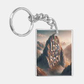 Göttliche Erklärung: Der Herr ist mein Stein Schlüsselanhänger (Vorderseite links)