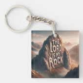 Göttliche Erklärung: Der Herr ist mein Stein Schlüsselanhänger (Vorderseite)