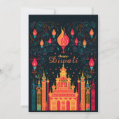 Göttliche Erleuchtung: Eine Diwali-Feier Einladung (Vorderseite)