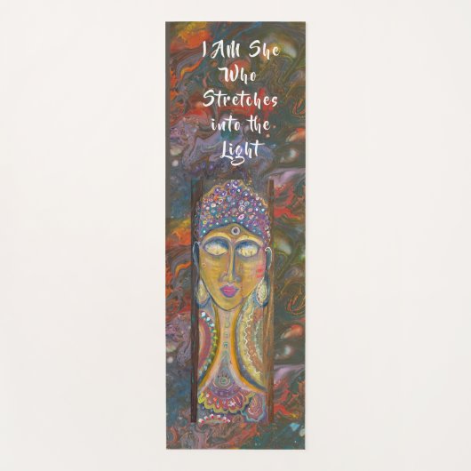 Göttliche feminine Buddha Originalkunst Yogamatte (Vorderseite)