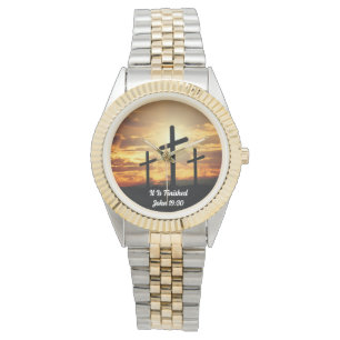 Göttliche Fertigstellung: "Es ist fertig" Frauen b Armbanduhr