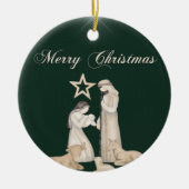 Göttliche Geburt: Die seligste Embrace Keramik Ornament (Vorne)