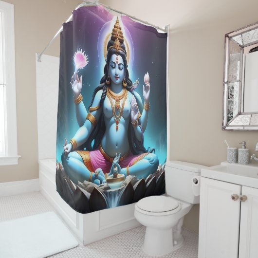 Göttliche Gegenwart: Ganesh Duschvorhang Design (Beispiel)