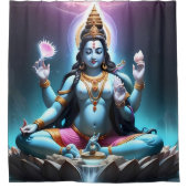 Göttliche Gegenwart: Ganesh Duschvorhang Design (Vorderseite)