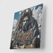 Göttliche Gegenwart unter den Bergen Quadratische Wanduhr (Winkel)