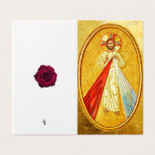 Göttliche Gnade katholische Anteilnahme Dankeschön (Außenseite Aufgefaltet)