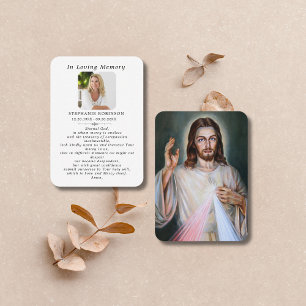 Göttliche Gnade katholische Jesus Beerdigung Gebet Visitenkarte