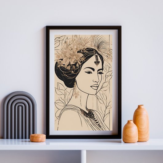 Göttliche Göttinnen-Linienkunst Poster
