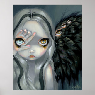 Göttliche Hand ART DRUCKEN gotische Engel surreal Poster