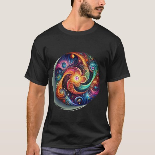 Göttliche Harmonie: Die ॐ Mandala T-Shirt (Vorderseite)