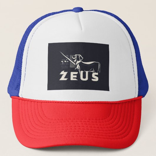 Göttliche Headwear Elegance, Zeus-Logo Truckerkappe (Vorderseite)