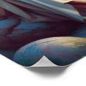 Göttliche Heiligkeit Jesus an der Ozeanküste Poster (Ecke)