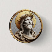 Göttliche Inspiration Jesus sah in den Himmel Button (Vorderseite)