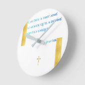 Göttliche Inspiration — Runde Wanduhr (Winkel)