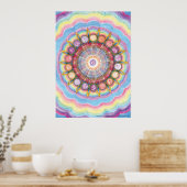 Göttliche Integration Mandala 6 Art Printing Large Poster (Küche)