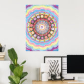 Göttliche Integration Mandala 6 Art Printing Large Poster (Heimbüro)