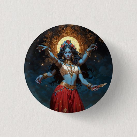 Göttliche Kali Button (Vorderseite)
