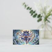 🎨 Göttliche Kreationen: Lüfter Kunst 🌟 Visitenkarte (Stehend Vorderseite)