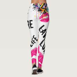 Göttliche Kultur Signatur Big Cat Graphic Legierun Leggings
