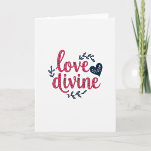 Göttliche Liebe Artvolle Schrift Grußkarte Karte