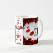Göttliche Liebe Tasse: Gott ist Liebe Rote Rosen - Kaffeetasse (VorderseiteRechts)