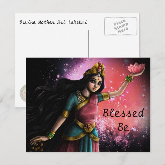 Göttliche Mutter Postkarte (Vorne/Hinten)