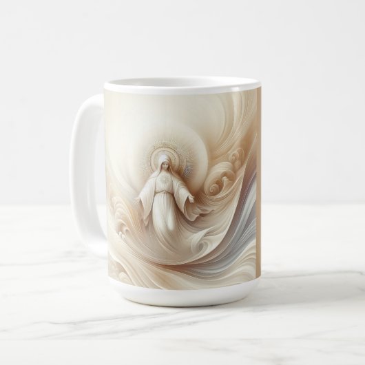 Göttliche Mutter Segen inmitten weicher Farben Kaffeetasse (Vorderseite Links)