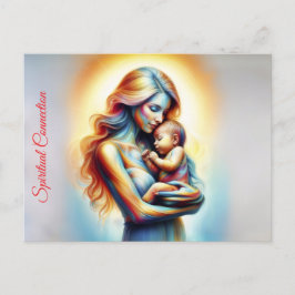Göttliche Mutter und Kind strahlende Szene Postkarte